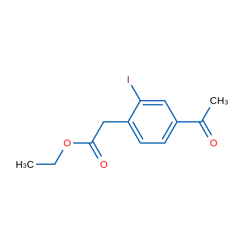 Ethyl 2-(4-acetyl-2-iodophenyl)acetate 1g