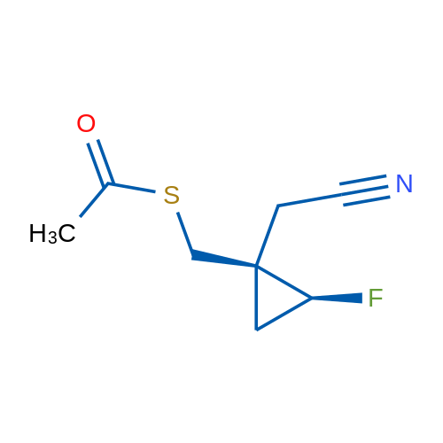 S-(((1R,2S)-1-(Cyanomethyl)-2-fluorocyclopropyl)methyl) ethanethioate 1g