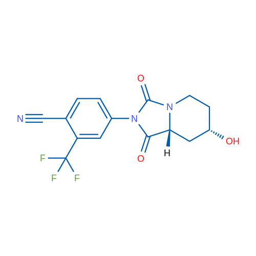 4-((7S,8AR)-7-hydroxy-1,3-dioxohexahydroimidazo[1,5-a]pyridin-2(3H)-yl)-2-(trifluoromethyl)benzonitrile 1g