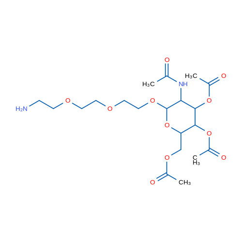 5-Acetamido-2-(acetoxymethyl)-6-(2-(2-(2-aminoethoxy)ethoxy)ethoxy)tetrahydro-2H-pyran-3,4-diyl diacetate 1g