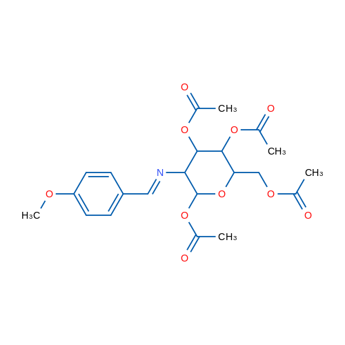 (E)-6-(Acetoxymethyl)-3-((4-methoxybenzylidene)amino)tetrahydro-2H-pyran-2,4,5-triyl triacetate 1g