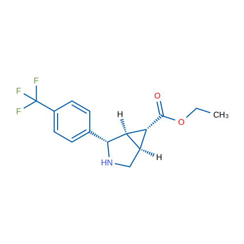 (1R,2S,5S,6R)-Ethyl 2-(4-(trifluoromethyl)phenyl)-3-azabicyclo[3.1.0]hexane-6-carboxylate 1g