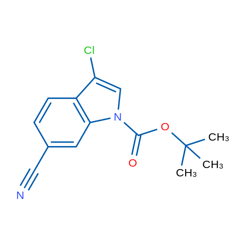 tert-Butyl 3-chloro-6-cyano-1H-indole-1-carboxylate 1g