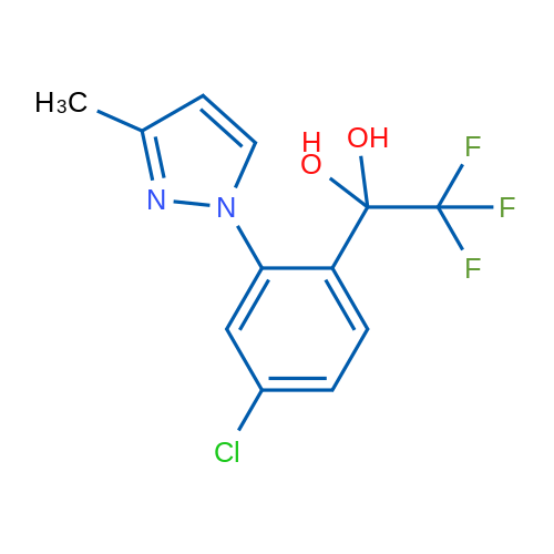 1-(4-Chloro-2-(3-methyl-1H-pyrazol-1-yl)phenyl)-2,2,2-trifluoroethane-1,1-diol 1g