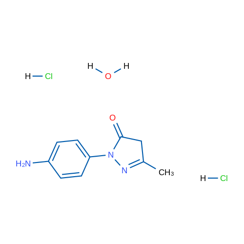 1-(4-Aminophenyl)-3-methyl-1H-pyrazol-5(4H)-one dihydrochloride hydrate 5g