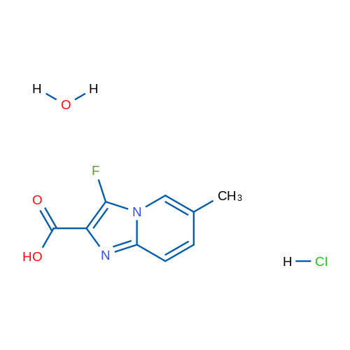 3-Fluoro-6-methylimidazo[1,2-a]pyridine-2-carboxylic acid hydrochloride hydrate 1g