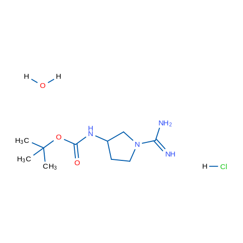 tert-Butyl (1-carbamimidoylpyrrolidin-3-yl)carbamate hydrochloride hydrate 5g