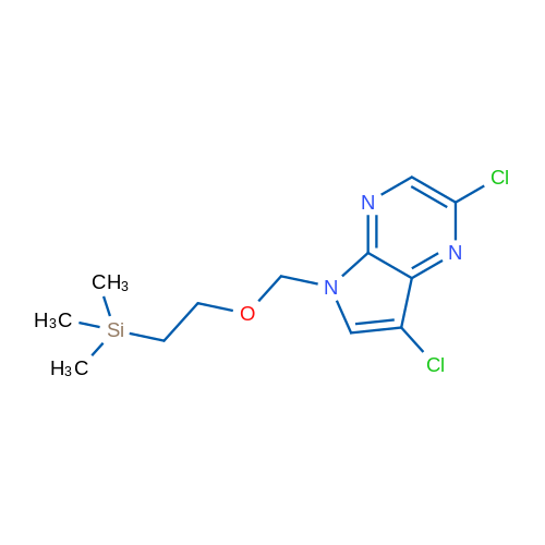 2,7-Dichloro-5-((2-(trimethylsilyl)ethoxy)methyl)-5H-pyrrolo[2,3-b]pyrazine 1g