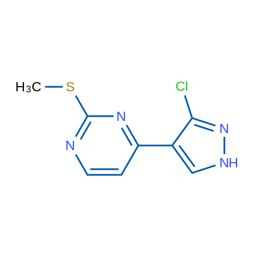 4-(3-Chloro-1H-pyrazol-4-yl)-2-(methylthio)pyrimidine 1g
