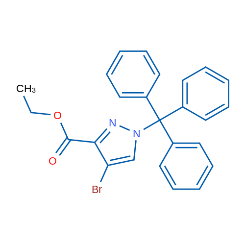 Ethyl 4-bromo-1-trityl-1H-pyrazole-3-carboxylate 1g