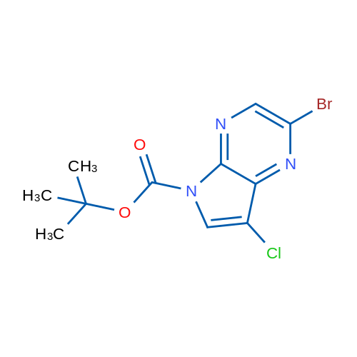 tert-Butyl 2-bromo-7-chloro-5H-pyrrolo[2,3-b]pyrazine-5-carboxylate 1g