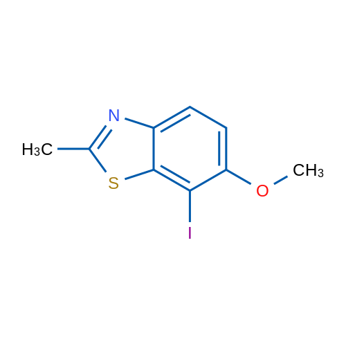 7-Iodo-6-methoxy-2-methylbenzo[d]thiazole 1g