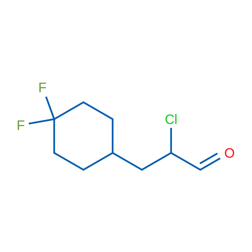 2-Chloro-3-(4,4-difluorocyclohexyl)propanal 1g