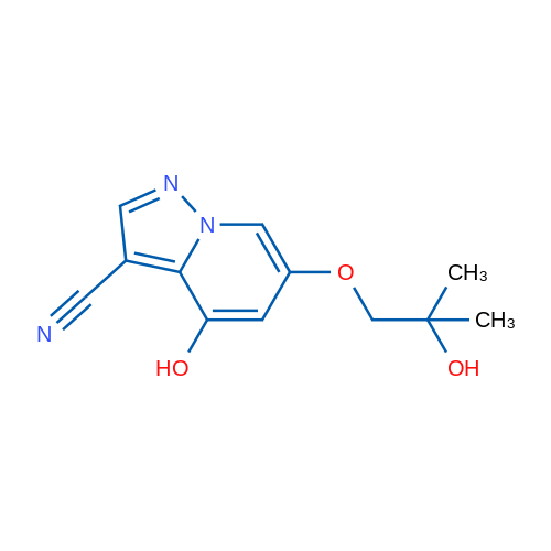 4-Hydroxy-6-(2-hydroxy-2-methylpropoxy)pyrazolo[1,5-a]pyridine-3-carbonitrile 250mg