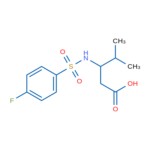 3-{[(4-Fluorophenyl)sulfonyl]amino}-4-methylpentanoic acid 1g