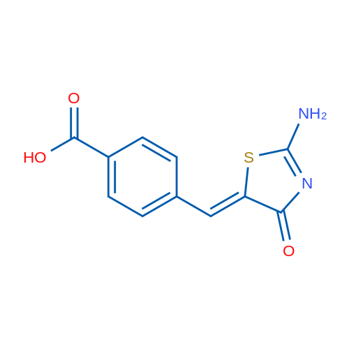 4-[(Z)-(2-amino-4-oxo-1,3-thiazol-5(4H)-ylidene)methyl]benzoic acid 1g
