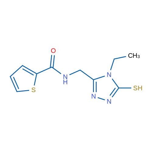 N-[(4-ethyl-5-mercapto-4H-1,2,4-triazol-3-yl)methyl]thiophene-2-carboxamide 1g