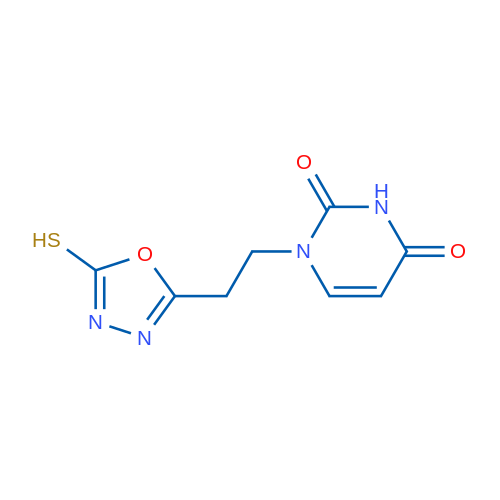1-[2-(5-mercapto-1,3,4-oxadiazol-2-yl)ethyl]pyrimidine-2,4(1H,3H)-dione 1g