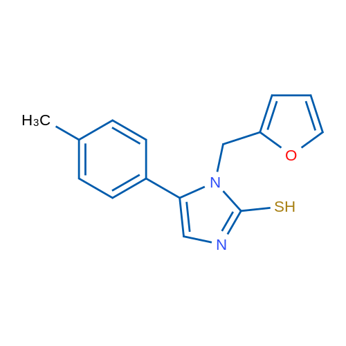1-(2-furylmethyl)-5-(4-methylphenyl)-1H-imidazole-2-thiol 1g