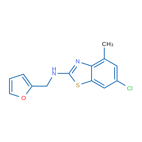 6-chloro-N-(2-furylmethyl)-4-methyl-1,3-benzothiazol-2-amine 1g