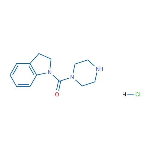 1-(piperazine-1-carbonyl)-2,3-dihydroindole hydrochloride 1g