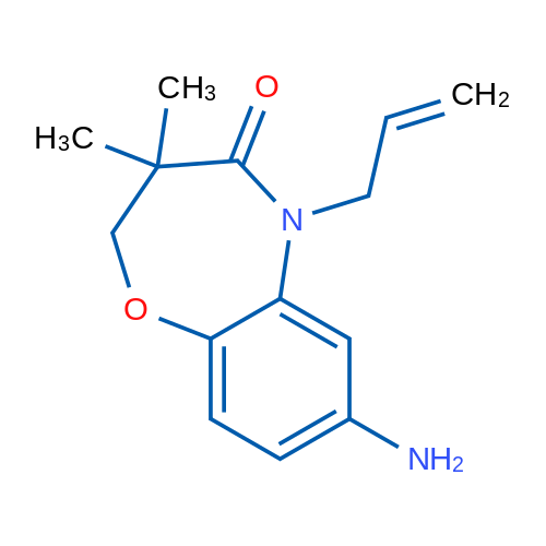 5-allyl-7-amino-3,3-dimethyl-2,3-dihydro-1,5-benzoxazepin-4(5H)-one 1g