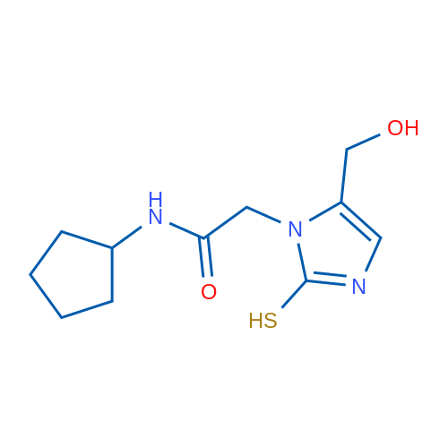 N-cyclopentyl-2-[5-(hydroxymethyl)-2-mercapto-1H-imidazol-1-yl]acetamide 1g
