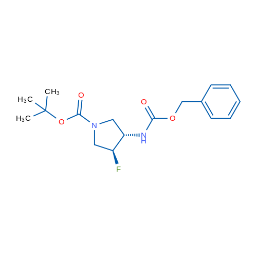 tert-Butyl trans-3-(((benzyloxy)carbonyl)amino)-4-fluoropyrrolidine-1-carboxylate racemate 1g