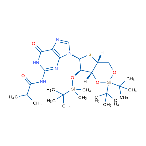 N-(9-((4AR,6R,7R,7AR)-2,2-DI-TERT-BUTYL-7-((TERT-BUTYLDIMETHYLSILYL)OXY)TETRAHYDRO-4H-THIENO[3,2-D][1,3,2]DIOXASILIN-6-YL)-6-OXO-6,9-DIHYDRO-1H-PURIN-2-YL)ISOBUTYRAMIDE 1g
