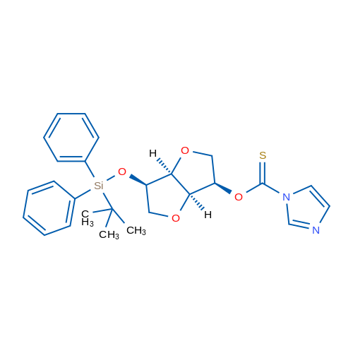 O-((3R,3AR,6R,6AS)-6-((TERT-BUTYLDIPHENYLSILYL)OXY)HEXAHYDROFURO[3,2-B]FURAN-3-YL) 1H-IMIDAZOLE-1-CARBOTHIOATE 1g