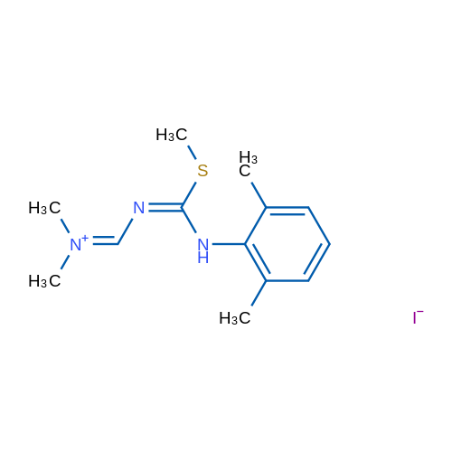 {[(E)-{[(2,6-dimethylphenyl)amino](methylsulfanyl)methylidene}amino]methylidene}dimethylazanium iodide 1g