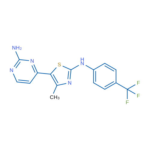 4-(4-Methyl-2-{[4-(trifluoromethyl)phenyl]amino}-1,3-thiazol-5-yl)pyrimidin-2-amine 1g