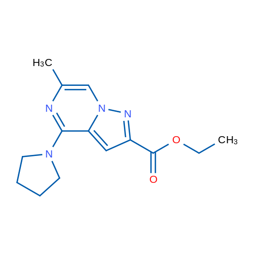 Ethyl 6-methyl-4-(pyrrolidin-1-yl)pyrazolo[1,5-a]pyrazine-2-carboxylate 1g