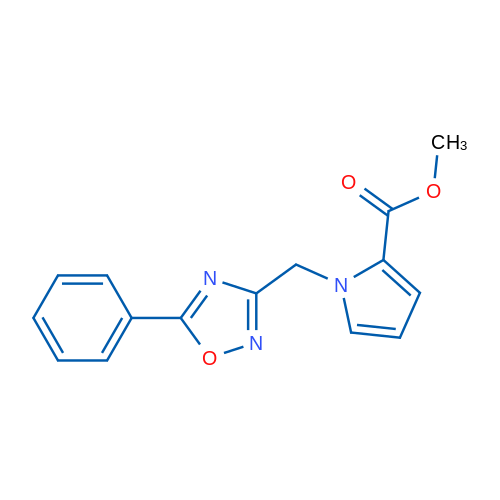 Methyl 1-[(5-phenyl-1,2,4-oxadiazol-3-yl)methyl]-1H-pyrrole-2-carboxylate 1g