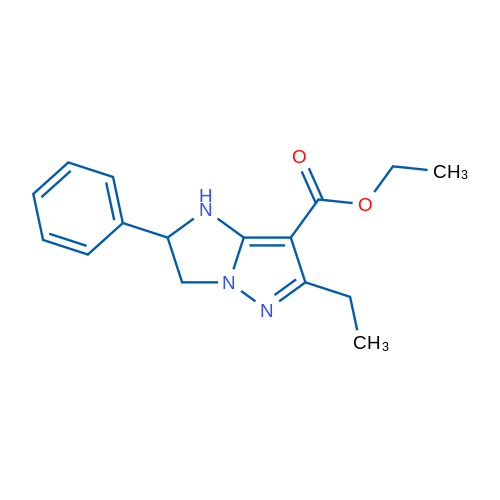 Ethyl 6-ethyl-2-phenyl-1H,2H,3H-pyrazolo[1,5-a]imidazole-7-carboxylate 1g