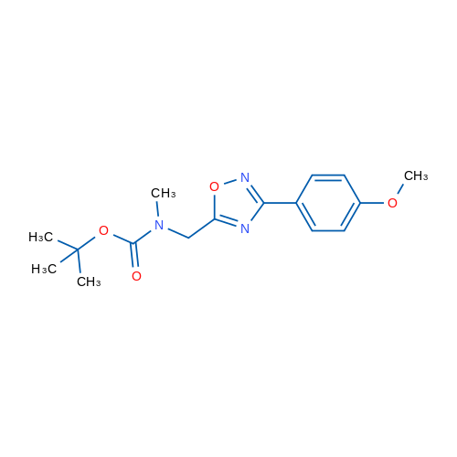 tert-Butyl N-{[3-(4-methoxyphenyl)-1,2,4-oxadiazol-5-yl]methyl}-N-methylcarbamate 1g