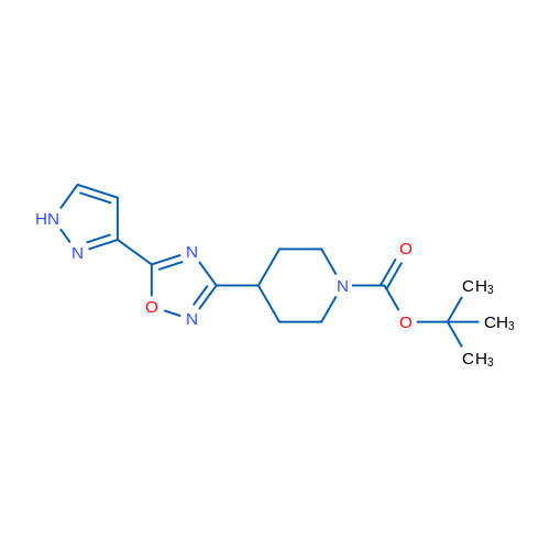tert-Butyl 4-[5-(1H-pyrazol-3-yl)-1,2,4-oxadiazol-3-yl]piperidine-1-carboxylate 1g