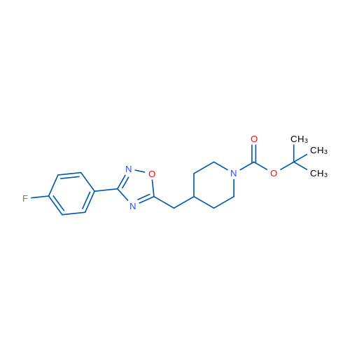tert-Butyl 4-{[3-(4-fluorophenyl)-1,2,4-oxadiazol-5-yl]methyl}piperidine-1-carboxylate 1g