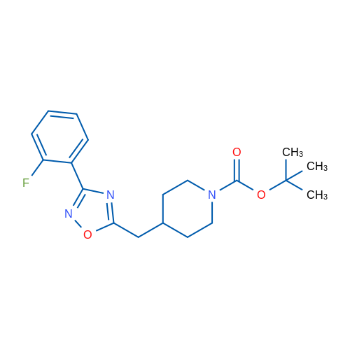 tert-Butyl 4-{[3-(2-fluorophenyl)-1,2,4-oxadiazol-5-yl]methyl}piperidine-1-carboxylate 1g