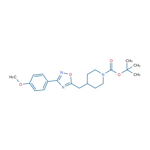 tert-Butyl 4-{[3-(4-methoxyphenyl)-1,2,4-oxadiazol-5-yl]methyl}piperidine-1-carboxylate 1g