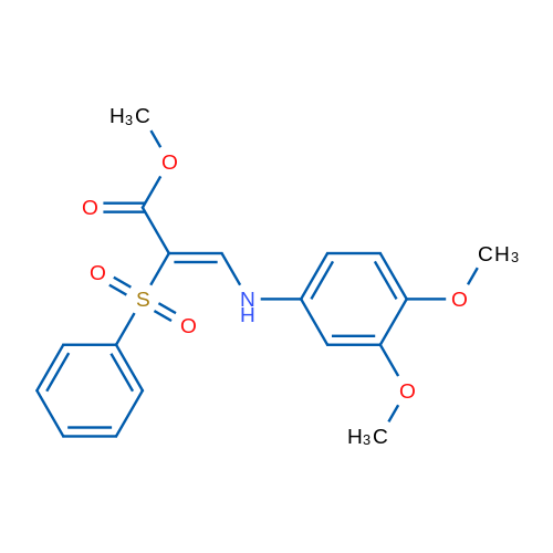 Methyl (2Z)-2-(benzenesulfonyl)-3-[(3,4-dimethoxyphenyl)amino]prop-2-enoate 1g