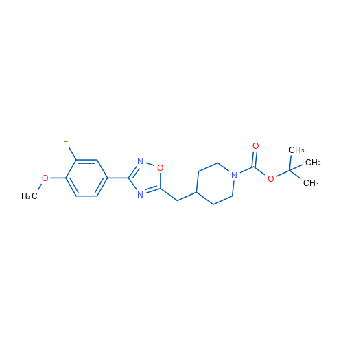 tert-Butyl 4-{[3-(3-fluoro-4-methoxyphenyl)-1,2,4-oxadiazol-5-yl]methyl}piperidine-1-carboxylate 1g
