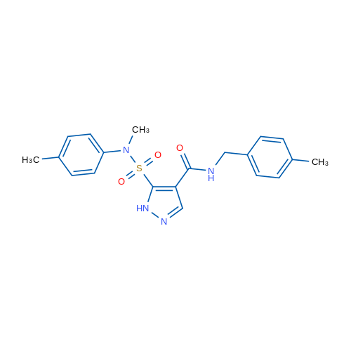 5-[Methyl(4-methylphenyl)sulfamoyl]-N-[(4-methylphenyl)methyl]-1H-pyrazole-4-carboxamide 1g