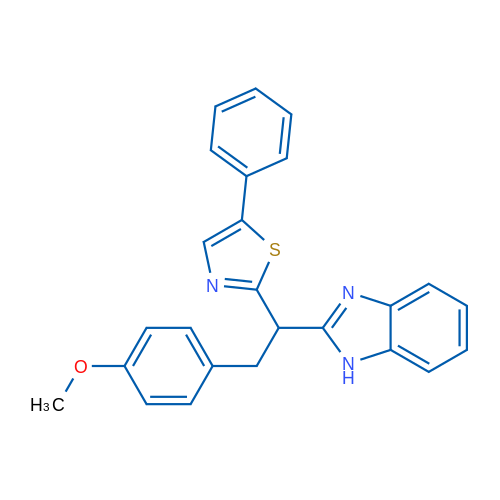 2-[2-(4-Methoxyphenyl)-1-(5-phenyl-1,3-thiazol-2-yl)ethyl]-1H-1,3-benzodiazole 1g