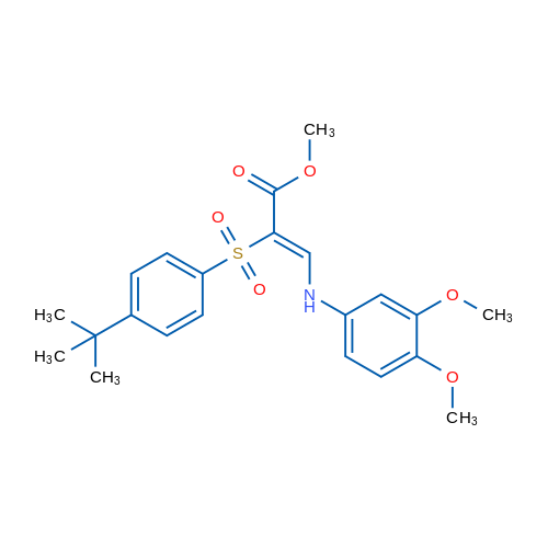 Methyl (2Z)-2-(4-tert-butylbenzenesulfonyl)-3-[(3,4-dimethoxyphenyl)amino]prop-2-enoate 1g