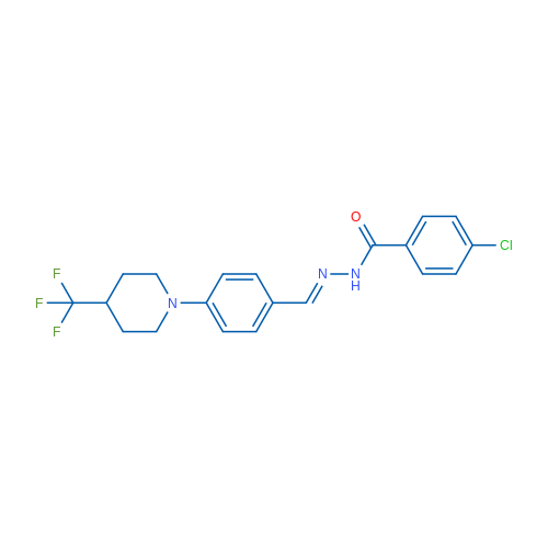 4-Chloro-N'-[(1E)-{4-[4-(trifluoromethyl)piperidin-1-yl]phenyl}methylidene]benzohydrazide 1g