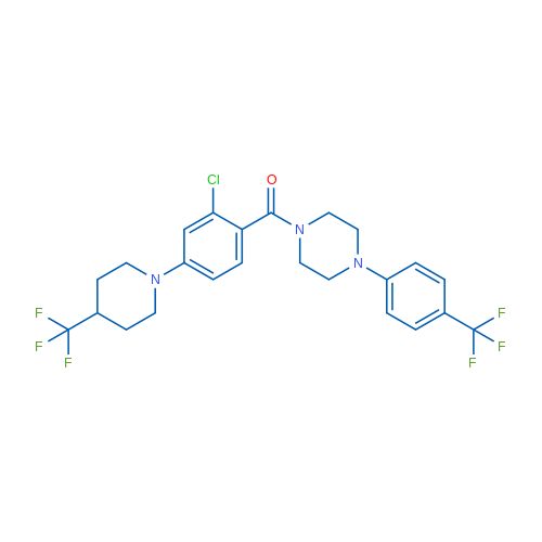 1-{2-chloro-4-[4-(trifluoromethyl)piperidin-1-yl]benzoyl}-4-[4-(trifluoromethyl)phenyl]piperazine 1g