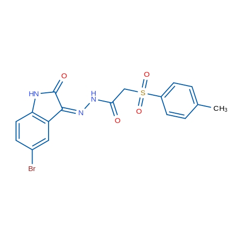 N'-[(3Z)-5-Bromo-2-oxo-2,3-dihydro-1H-indol-3-ylidene]-2-(4-methylbenzenesulfonyl)acetohydrazide 1g