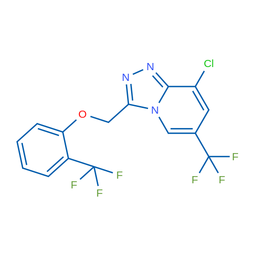 8-Chloro-6-(trifluoromethyl)-3-{[2-(trifluoromethyl)phenoxy]methyl}-[1,2,4]triazolo[4,3-a]pyridine 1g