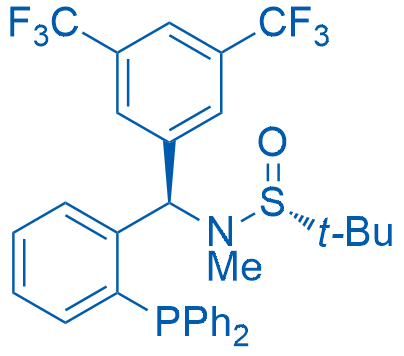 (R)-N-((R)-(3,5-Bis(trifluoromethyl)phenyl)(2-(diphenylphosphino)phenyl)methyl)-N,2-dimethylpropane-2-sulfinamide 100mg